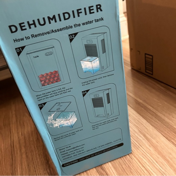 ToLife TZ-C2 Dehumidifiers (950 sq.ft) , 95oz.Tank, 7 Colors LED Light, NIB - Picture 2 of 16